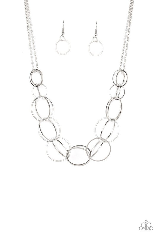 Space Walk - Silver - Paparazzi Necklace Image