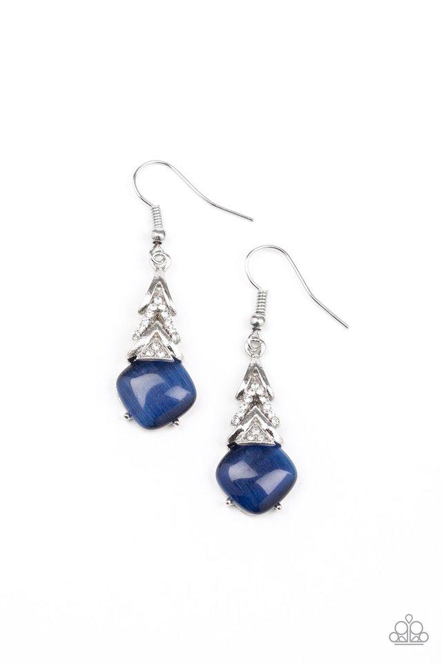 Paparazzi Earring ~ Dreamy Dazzle - Blue