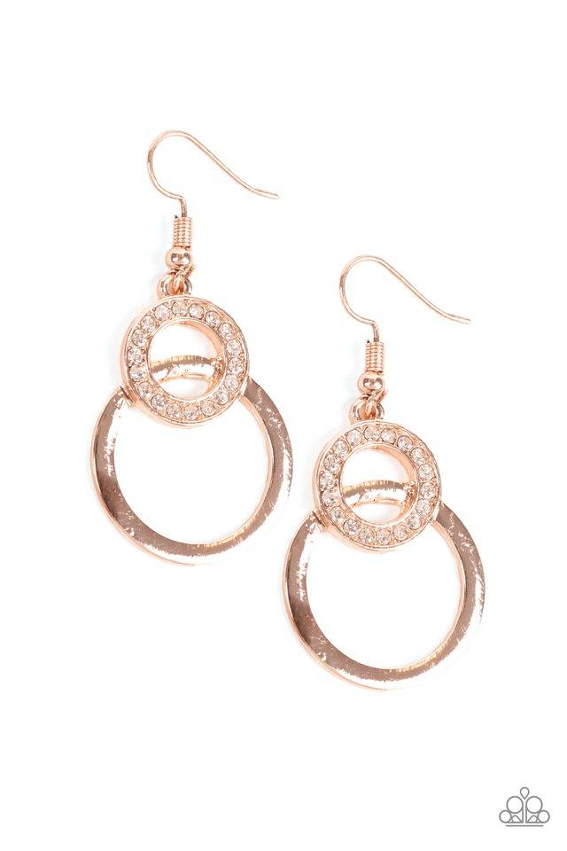 Paparazzi Earring ~ Regal Refinery - Rose Gold