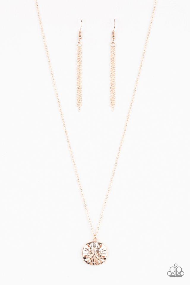 Paparazzi Necklace ~ Sand Dollar Shores - Rose Gold