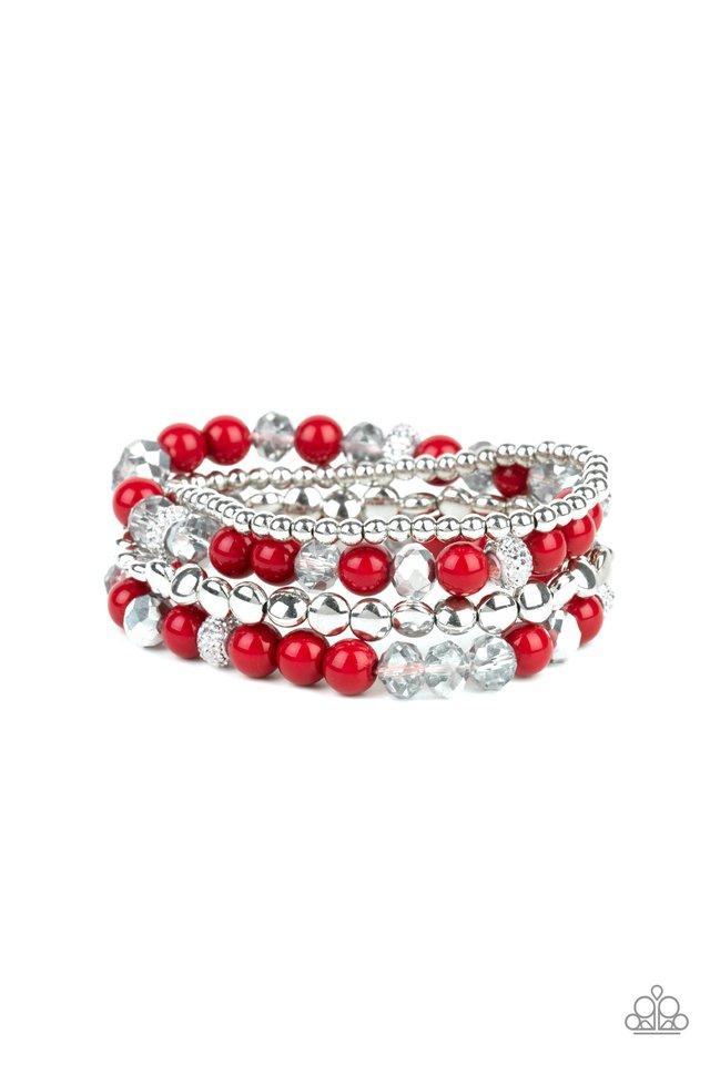 Paparazzi Bracelet ~ Socialize - Red