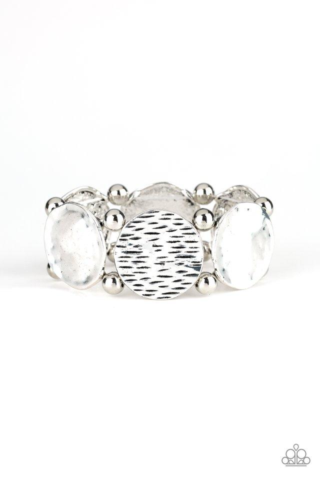 Paparazzi Bracelet ~ Boldly Basic - Silver