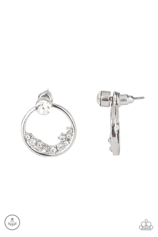 Rich Blitz - White - Paparazzi Earring Image