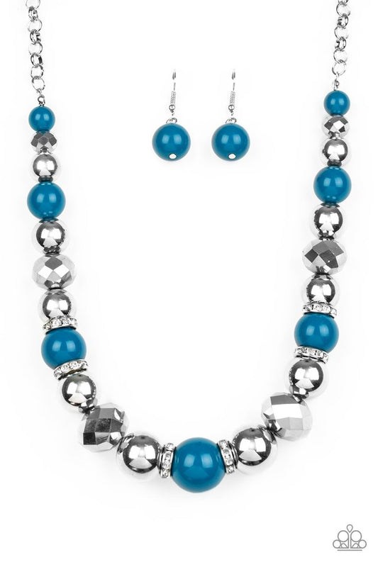 Weekend Party - Blue - Paparazzi Necklace Image