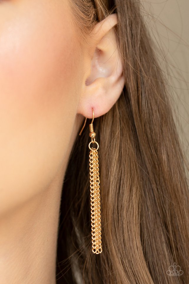 Terra Tassel - Gold - Paparazzi Necklace Image