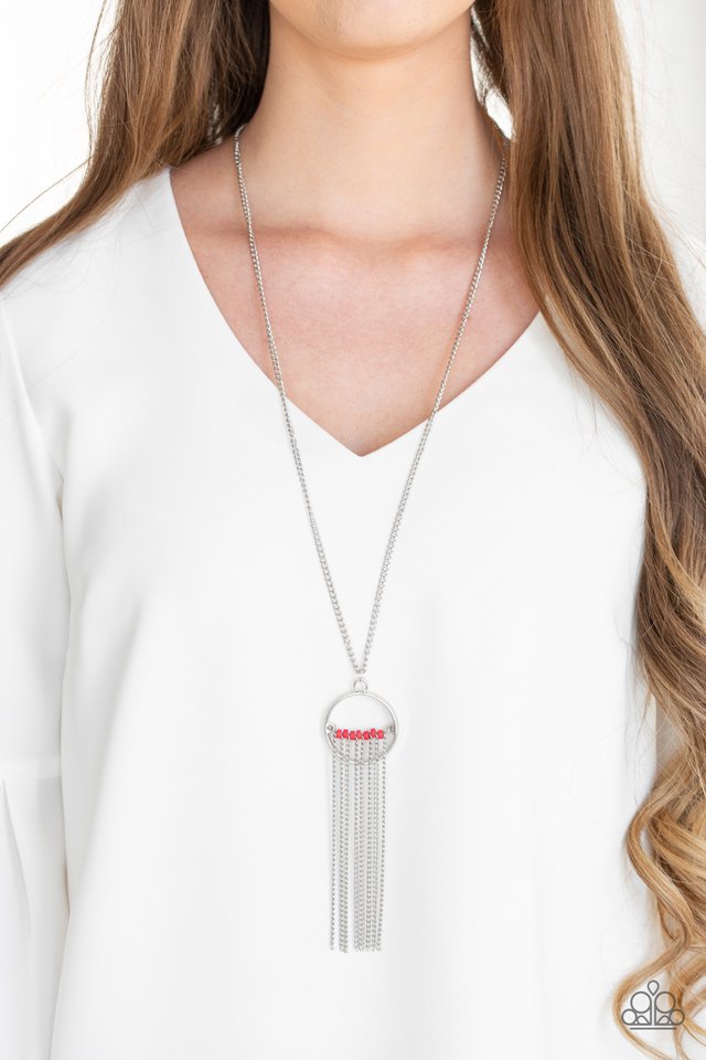 Terra tassel store red necklace