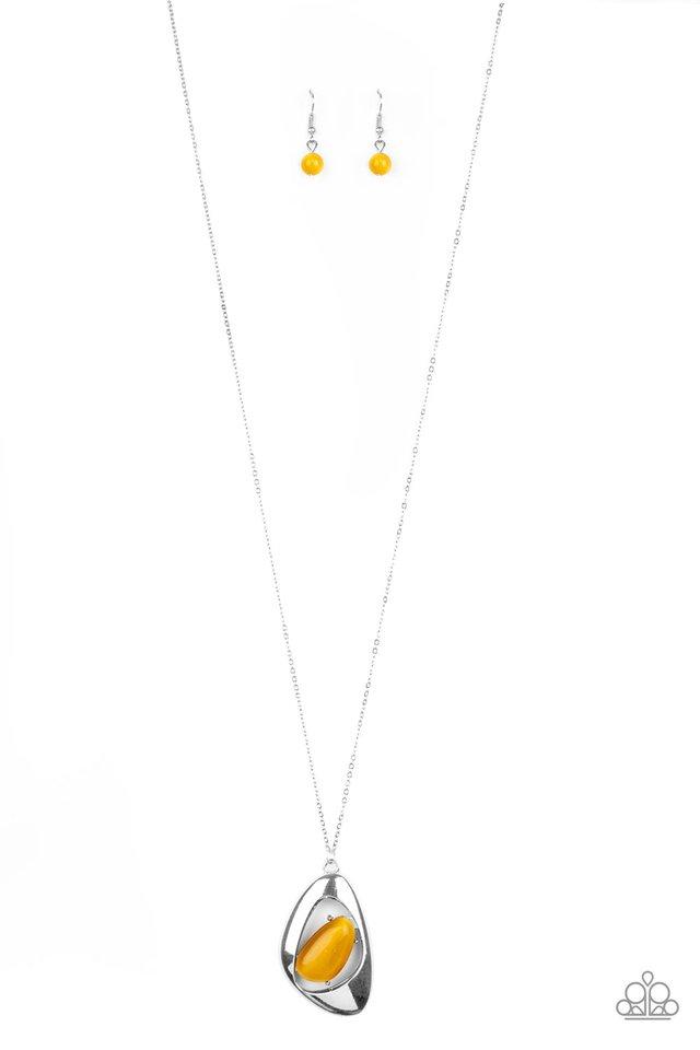 Collar Paparazzi ~ Felicidad asimétrica - Amarillo