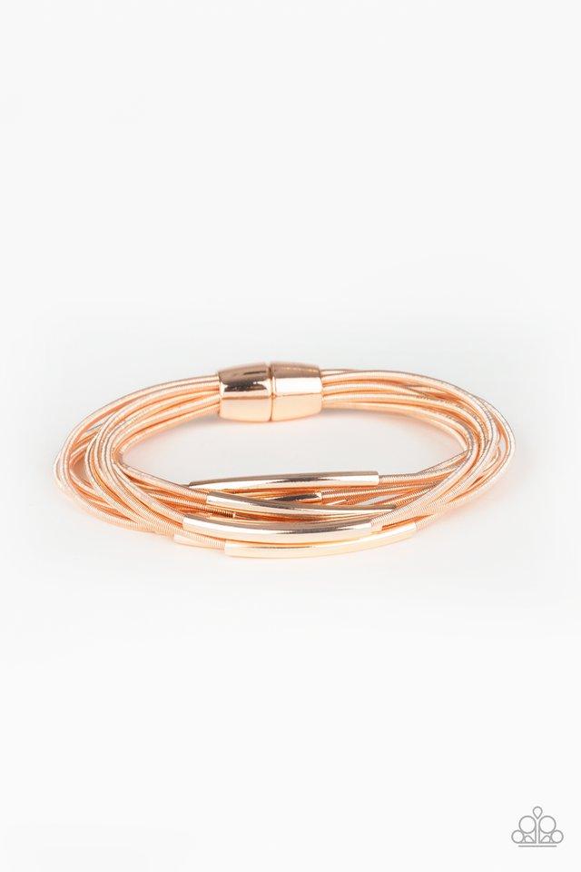 Paparazzi Bracelet ~ City Stretch - Rose Gold