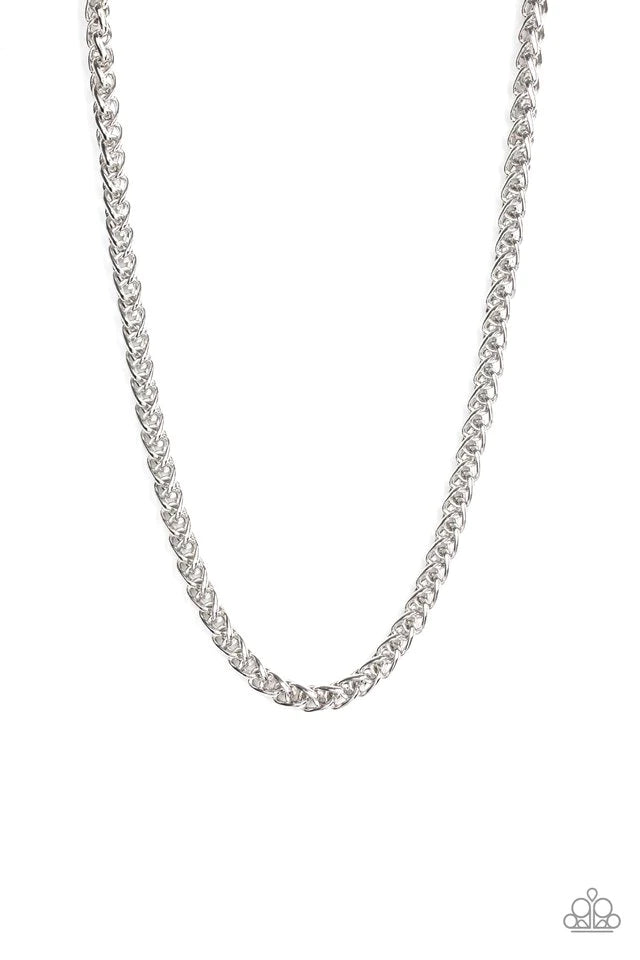 Paparazzi Necklace ~ Big Talker - Silver