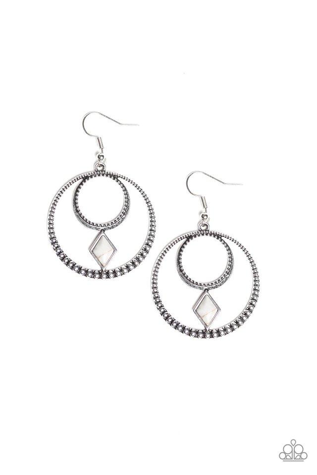 Paparazzi Earring ~ Tucson Tribute - White