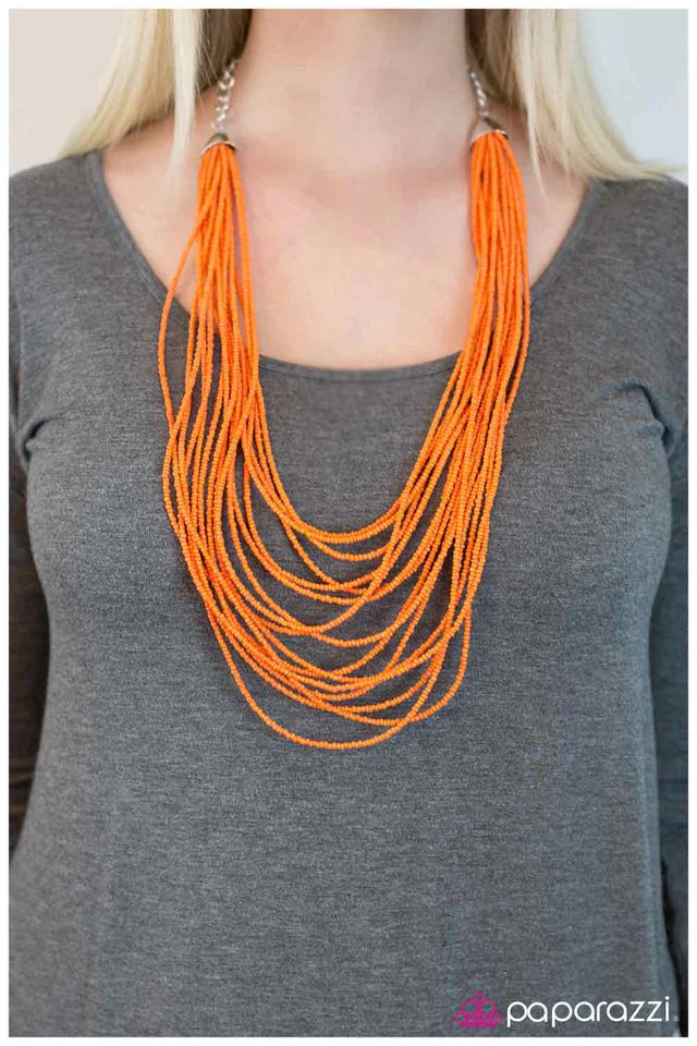 Paparazzi Necklace ~ Sunset Samba - Orange