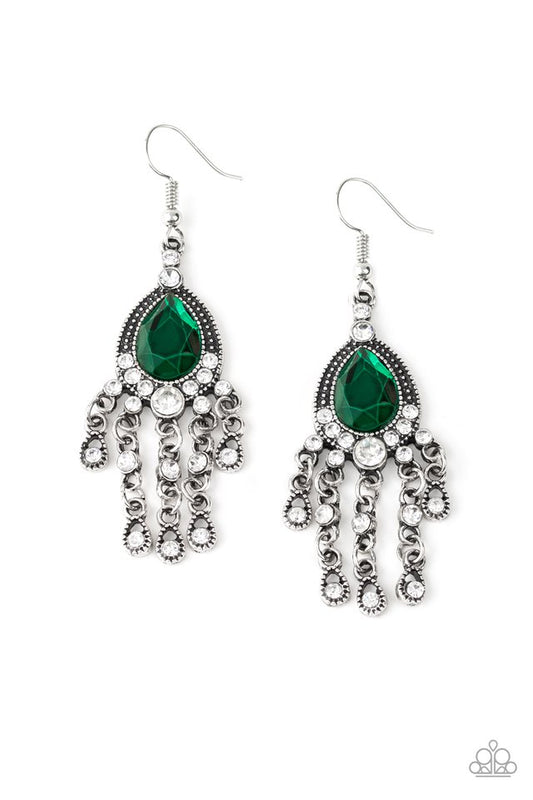 Bling Bliss - Green - Paparazzi Earring Image