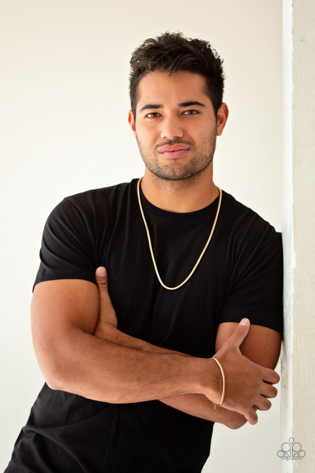 Victory Lap - Gold - Paparazzi Necklace Image