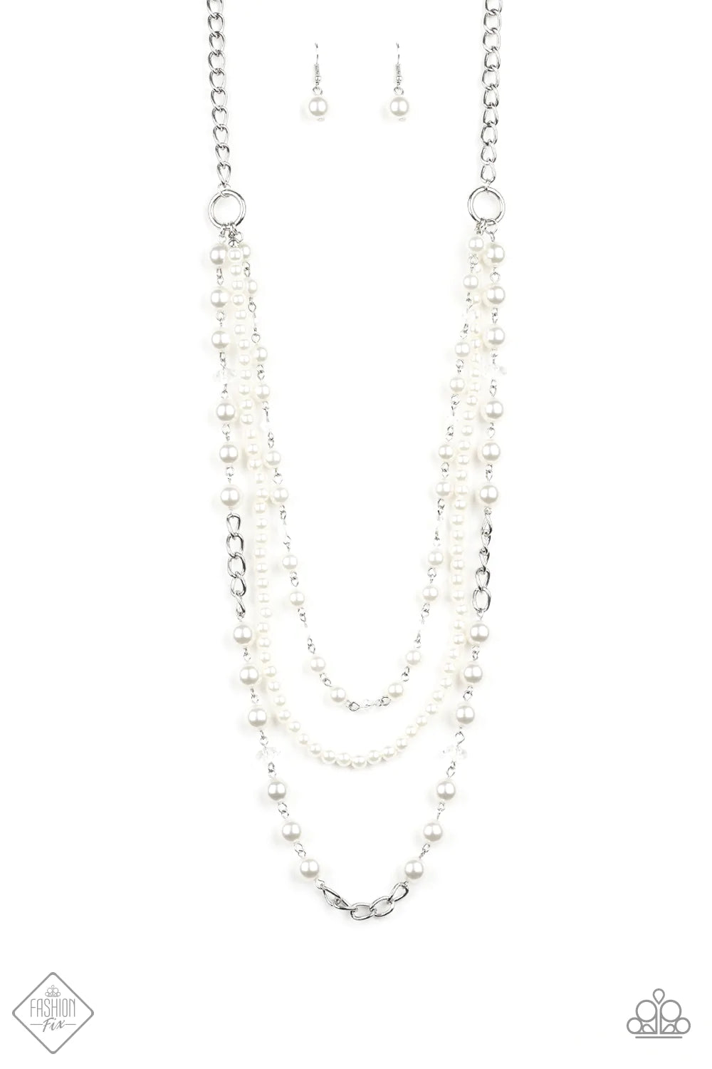 Paparazzi Necklace ~ New York City Chic - White