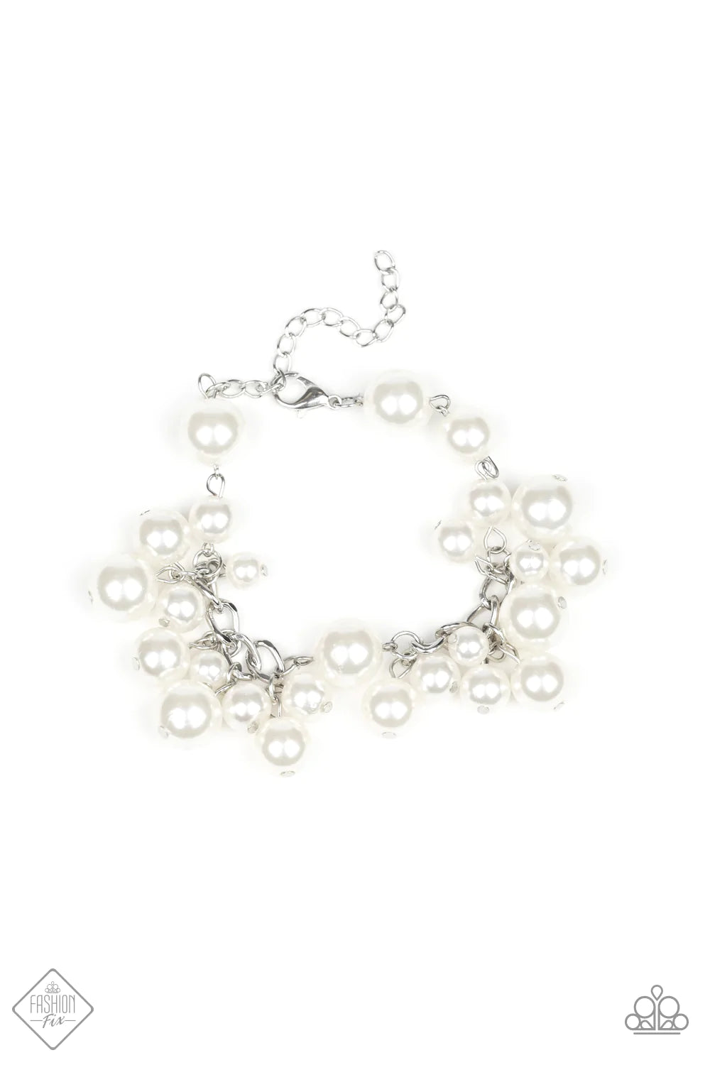 Paparazzi Bracelet ~ Girls in Pearls - White