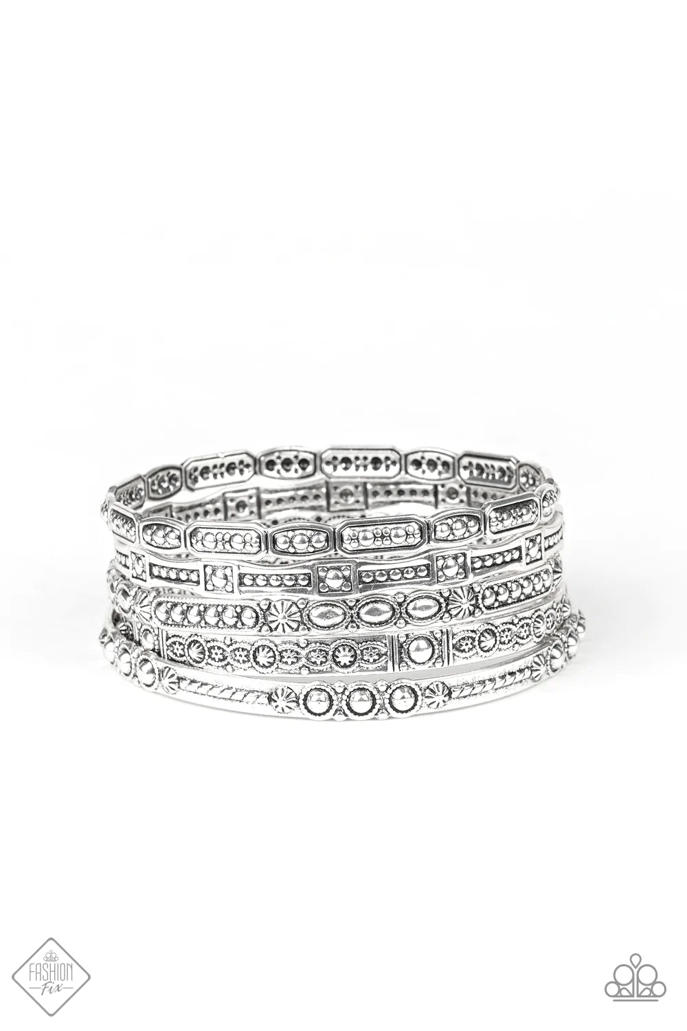 Paparazzi Bracelet ~ Tribal Tycoon - Silver