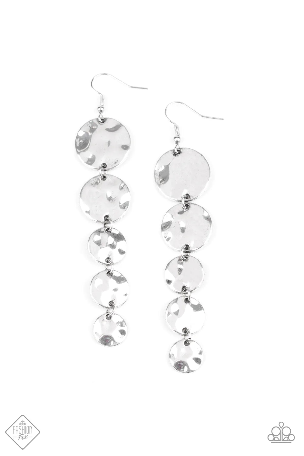 Paparazzi Earring ~ Rippling Resplendence - Silver