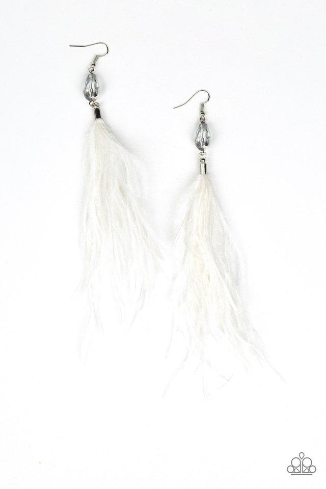 Paparazzi Earring ~ Showgirl Showcase - White