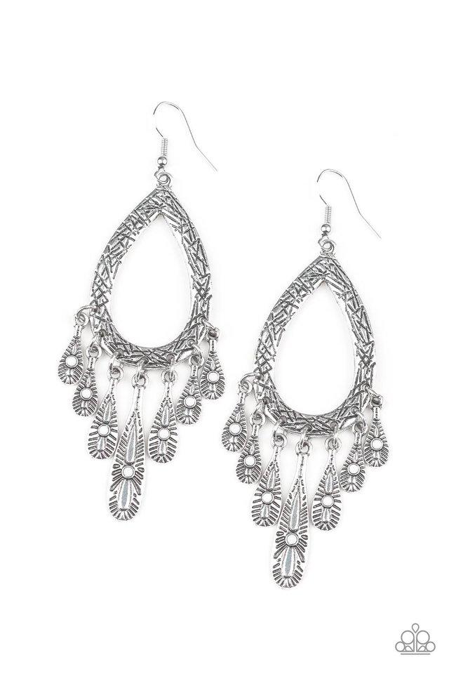Paparazzi Earring ~ Cool Colada - White