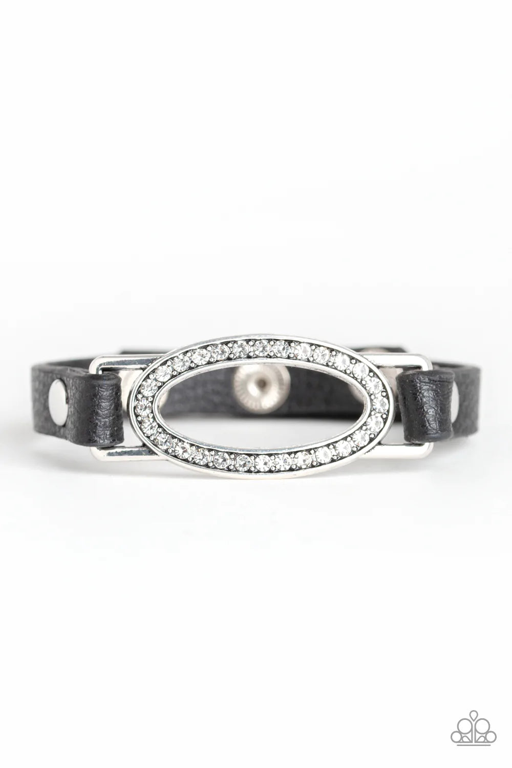 Paparazzi Bracelet ~ Another Round of Rhinestones - Black