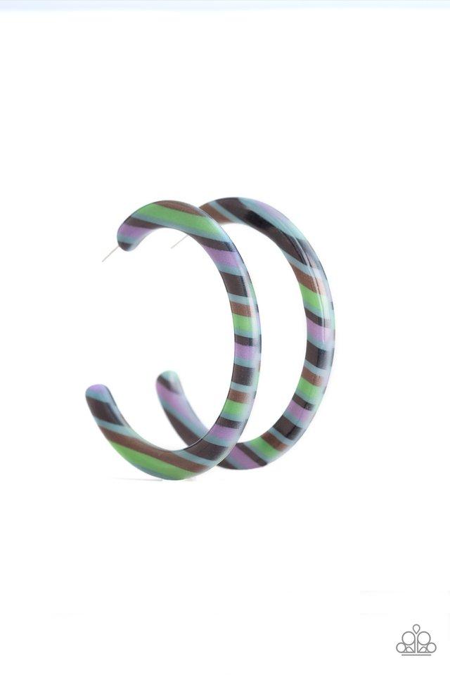 Paparazzi Earring ~ HAUTE-Blooded - Green