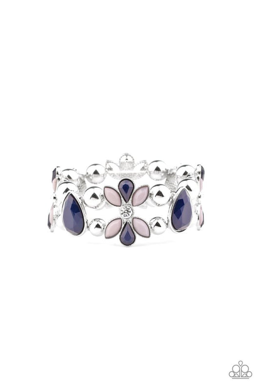 Fabulously Flourishing - Blue - Paparazzi Bracelet Image