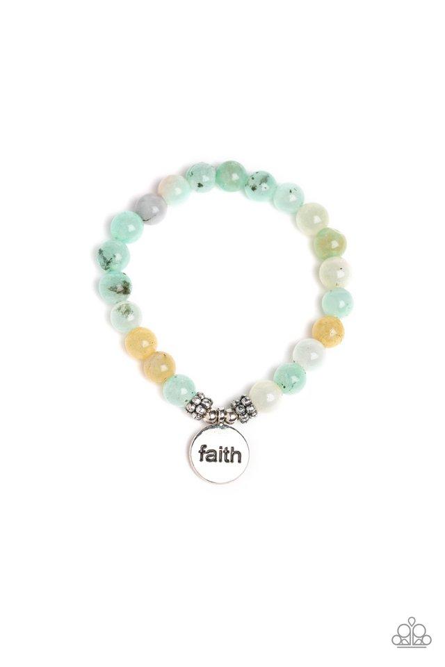 Pulsera Paparazzi ~ FAITH It, Till You Make It - Verde