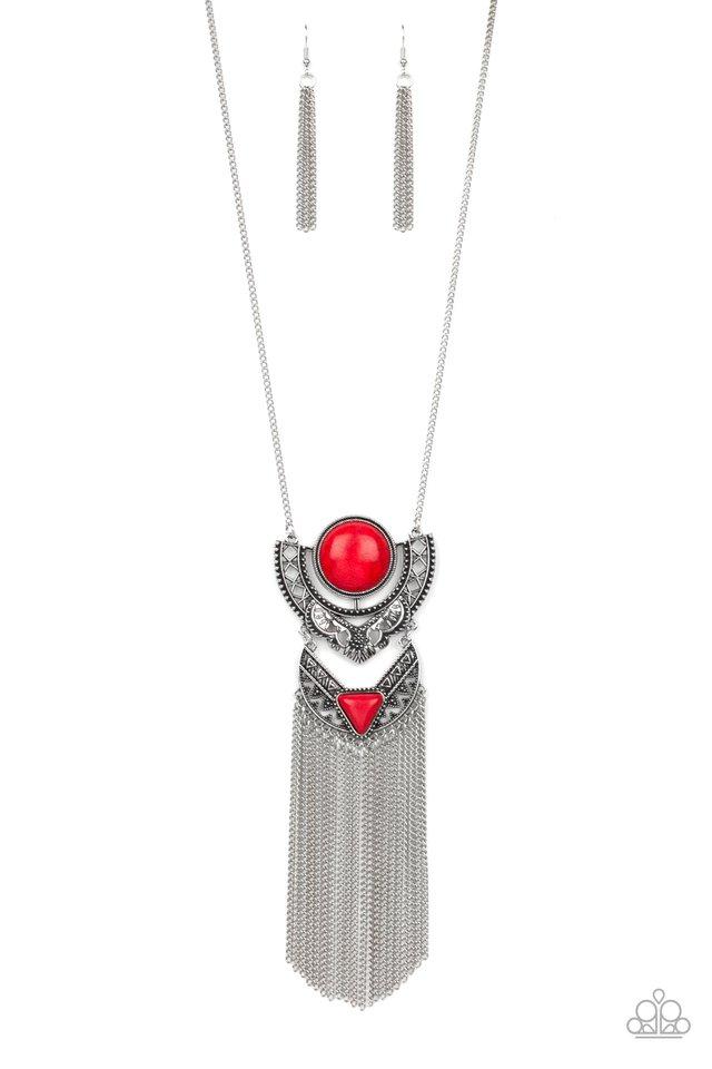 Paparazzi Necklace ~ Spirit Trek - Red