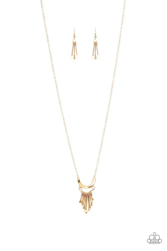Trendsetting Trinket - Gold - Paparazzi Necklace Image