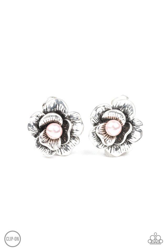 Paparazzi Earring ~ Glowing Garden Spree - Pink