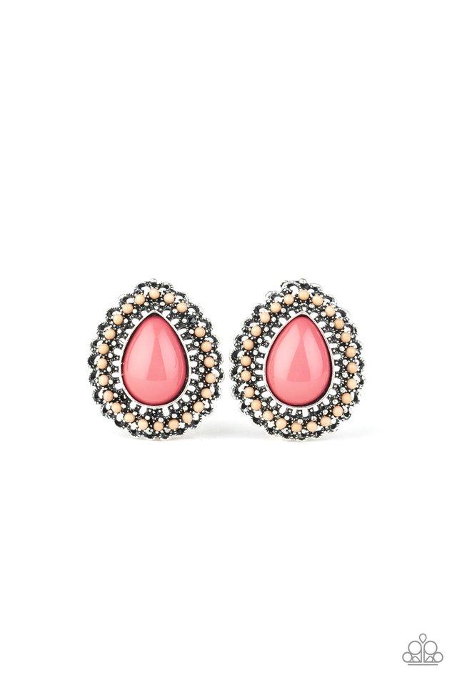 Paparazzi Earring ~ Beaded Blast - Pink