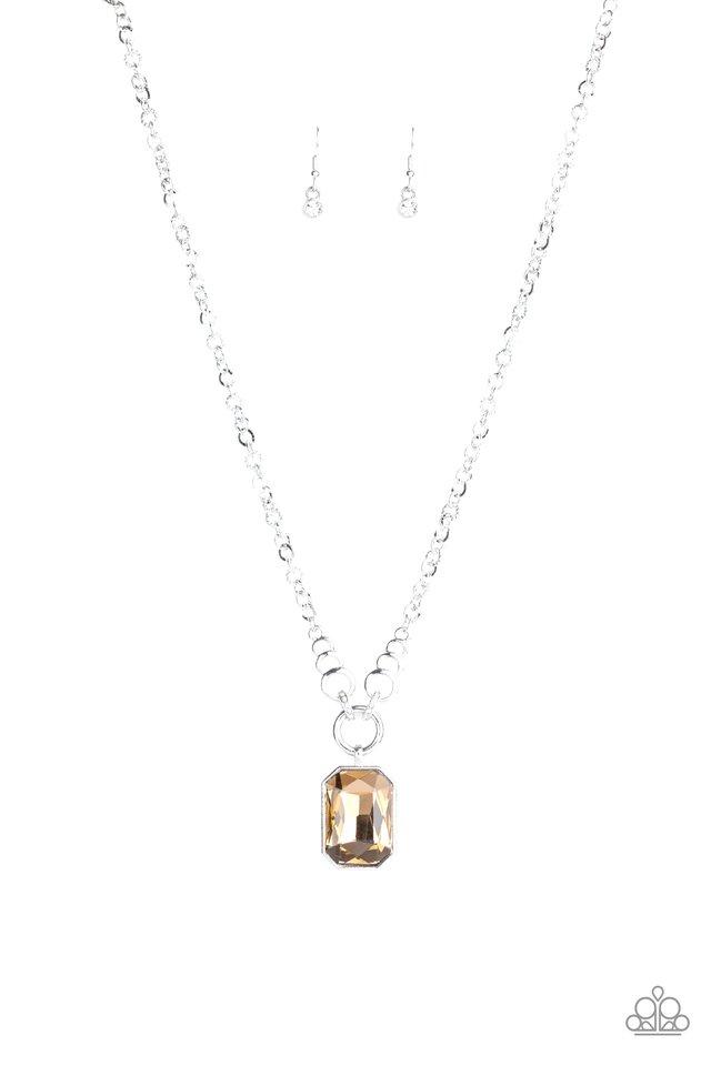 Collar Paparazzi ~ Queen Bling - Marrón