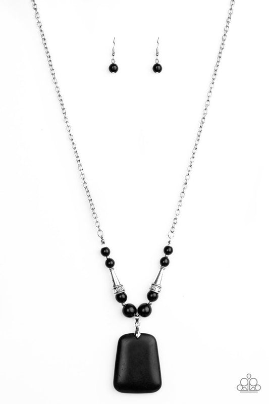 Sandstone Oasis - Black - Paparazzi Necklace Image