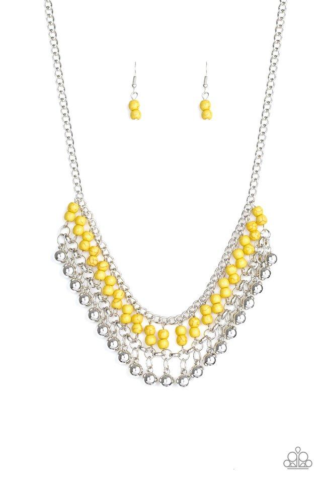 Collar Paparazzi ~ Beaded Bliss - Amarillo