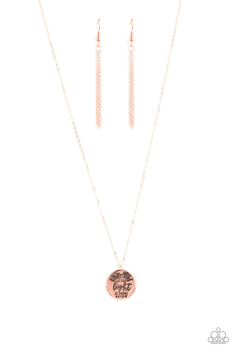 Paparazzi Necklace ~ Let Your Light So Shine - Copper