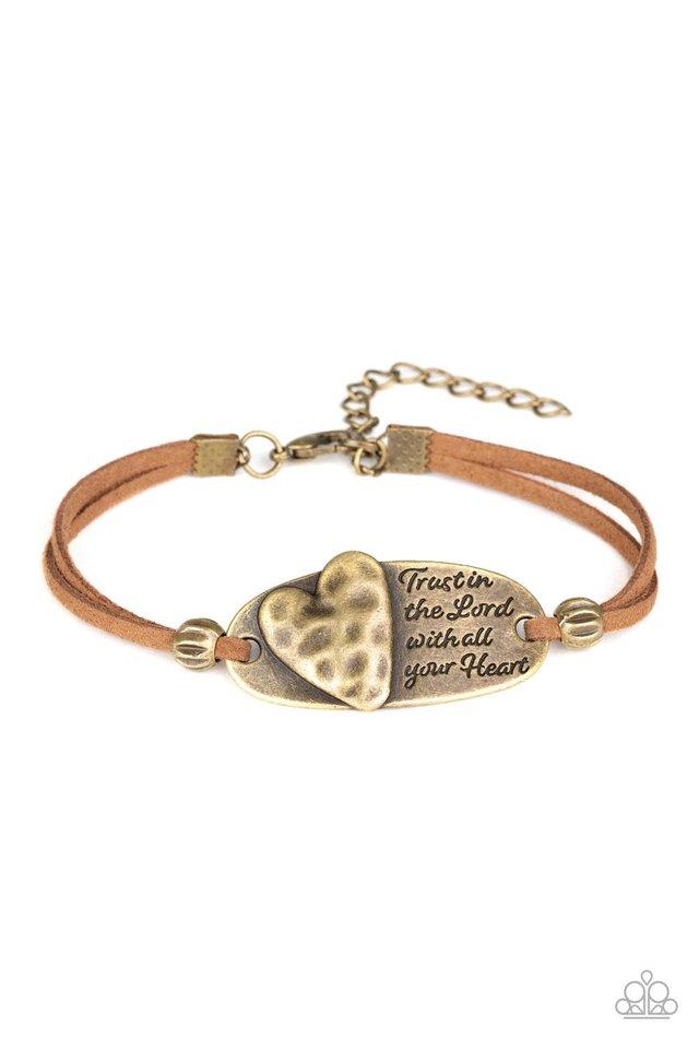 Pulsera Paparazzi ~ Un corazón lleno - Latón