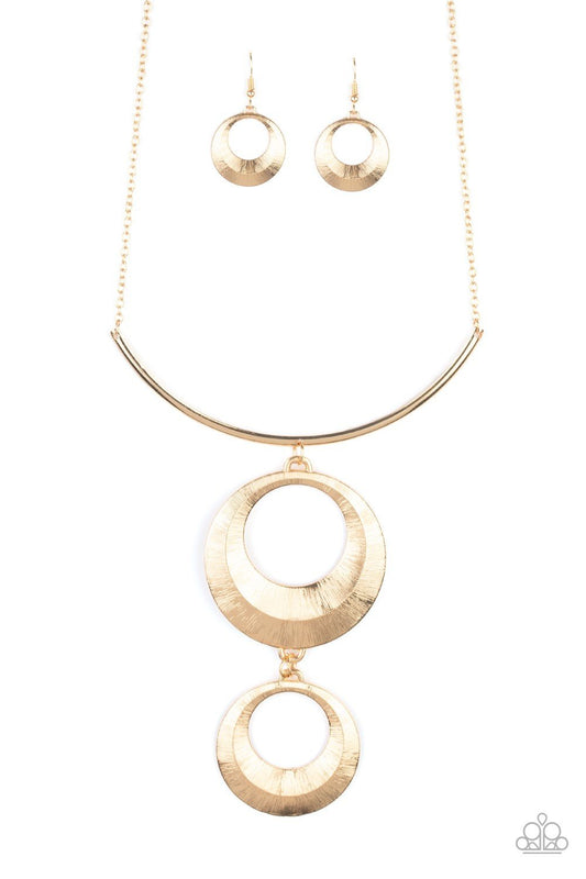 Paparazzi Necklace ~ Egyptian Eclipse - Gold