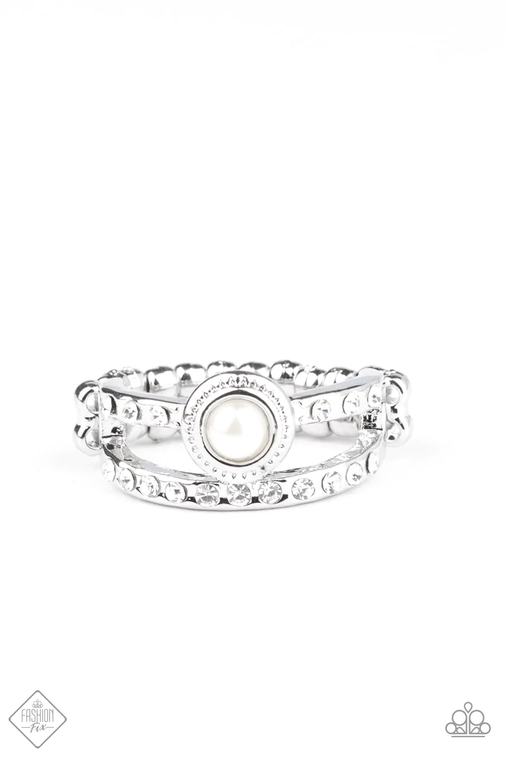 Paparazzi Ring ~ GLOW Me Away - White