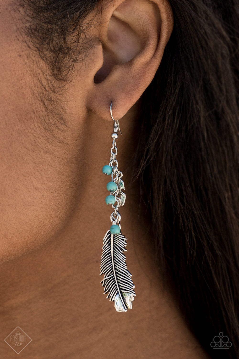 Fashion Fix Paparazzi Turquoise Earrings RURAL RHYTHM BLUE