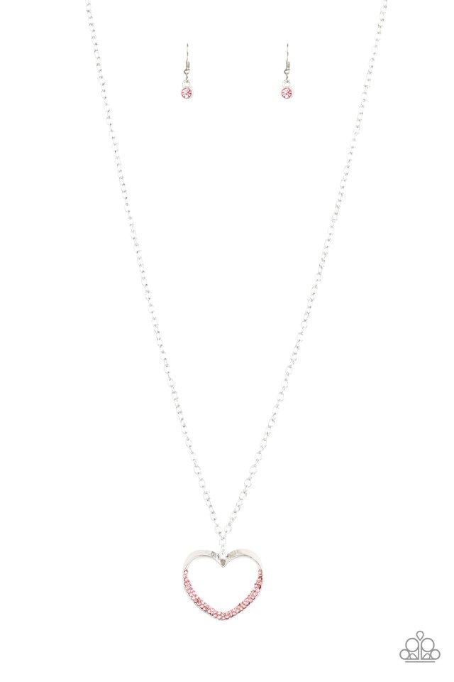 Collar Paparazzi ~ Gran corazón - Rosa