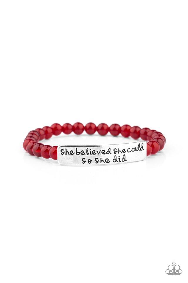 Paparazzi Bracelet ~ So She Did - Red