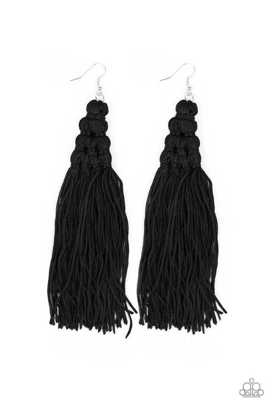Paparazzi Earring ~ Magic Carpet Ride - Black
