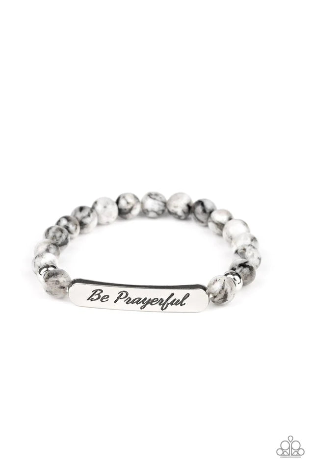 Paparazzi Bracelet ~ Be Prayerful - Black