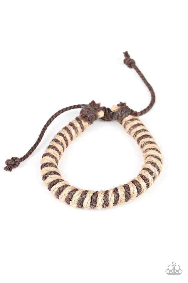 Paparazzi Bracelet ~ Island Hopper - Brown