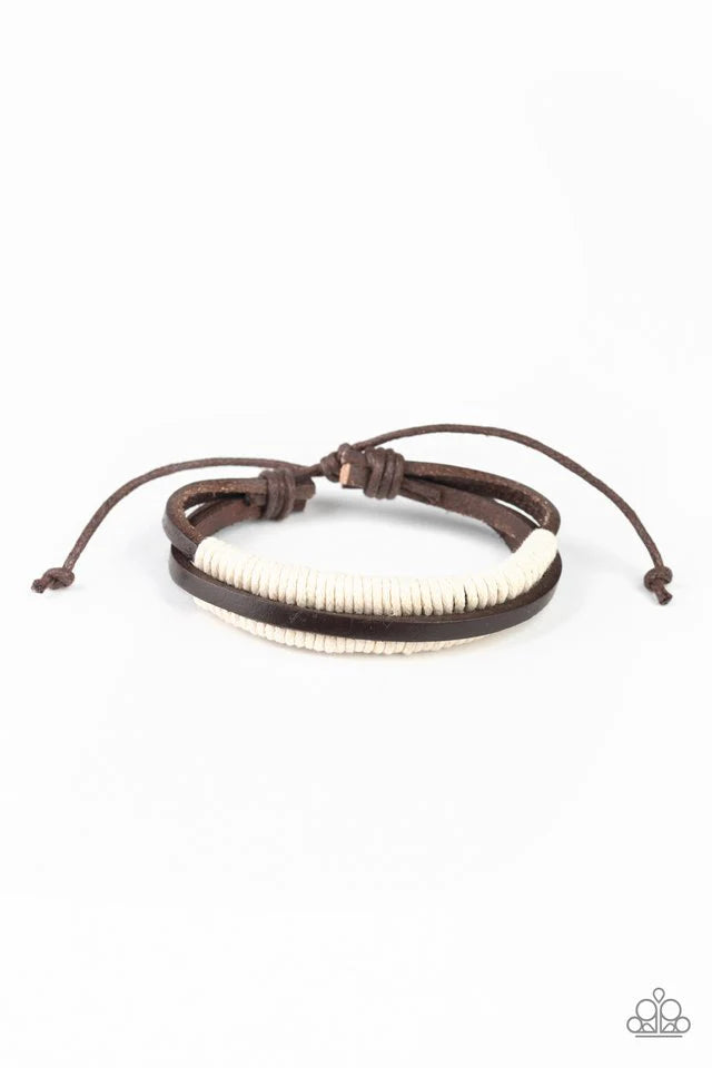 Paparazzi Bracelet ~ Rugged Roper - Brown