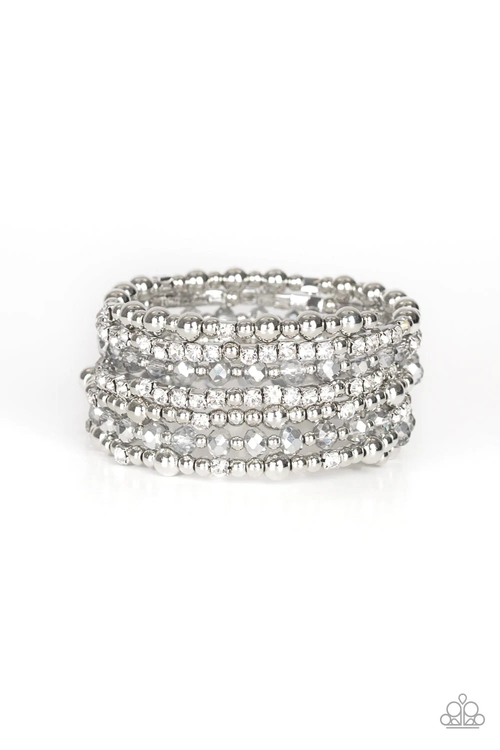 Paparazzi Bracelet ~ ICE Knowing You - White