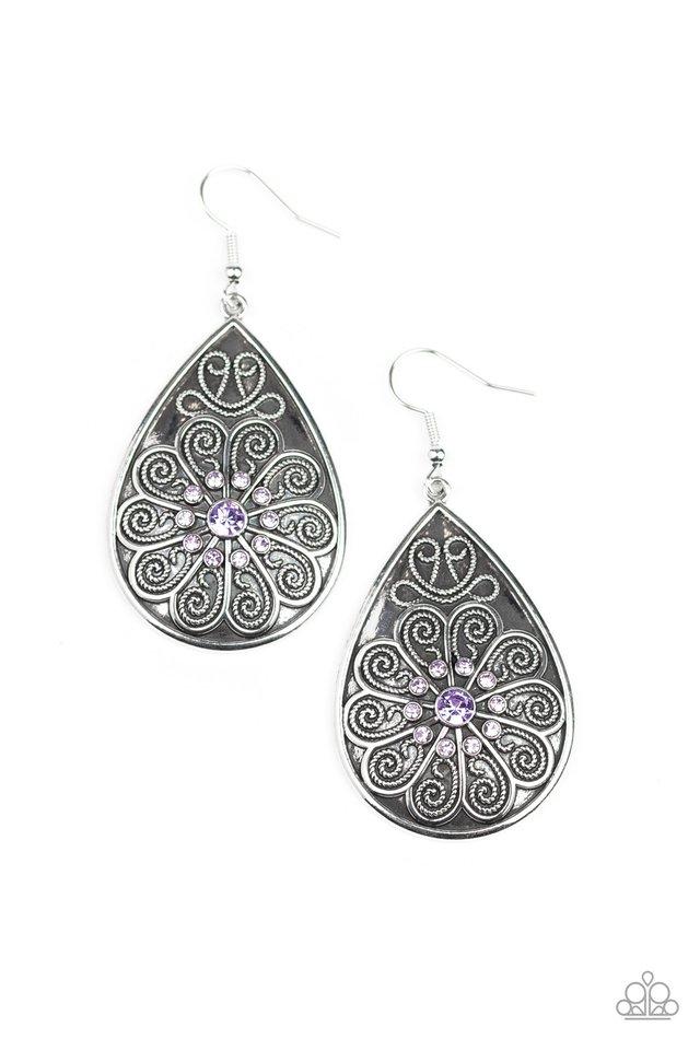 Paparazzi Earring ~ Banquet Bling - Purple