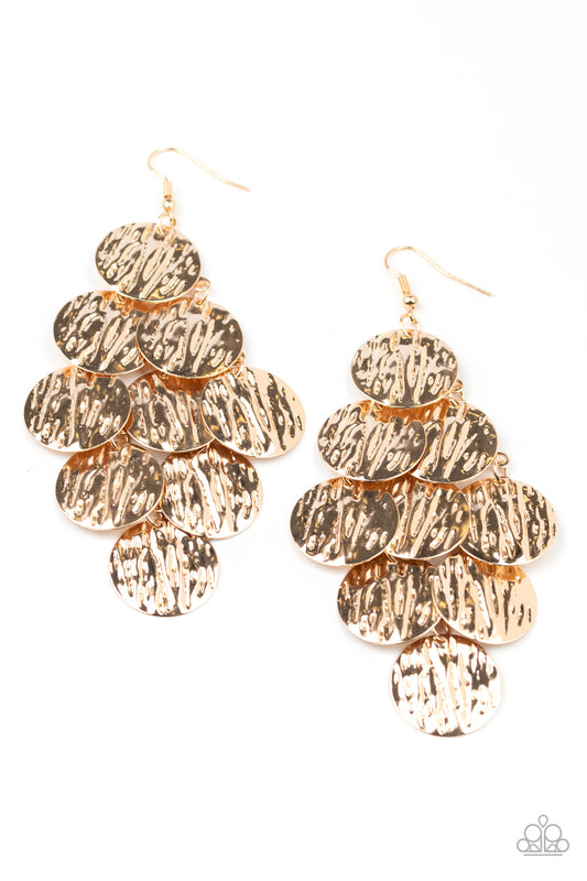 Paparazzi Earring ~ Uptown Edge - Gold