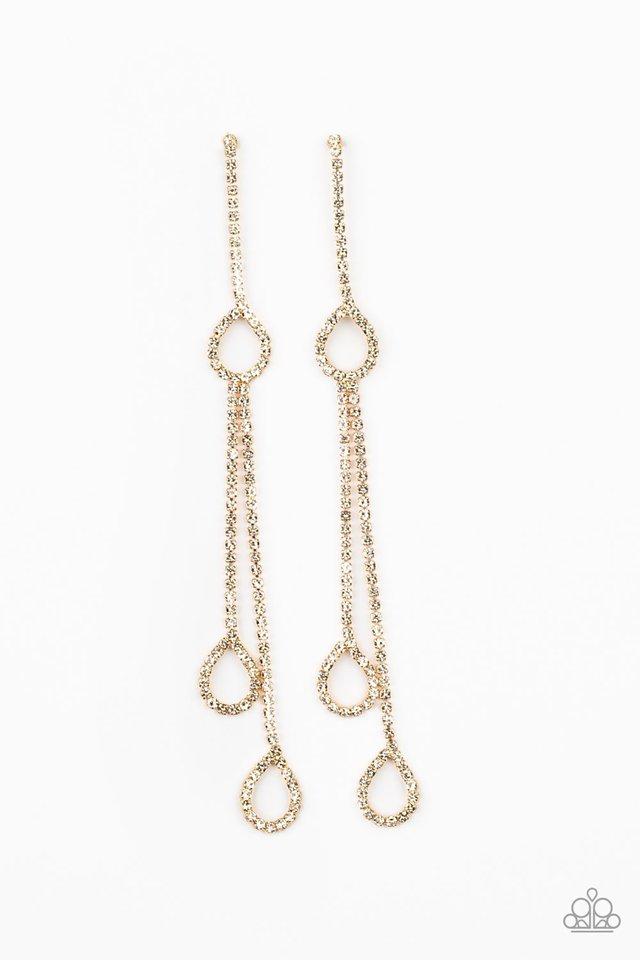Paparazzi Earring ~ Chance of REIGN - Gold