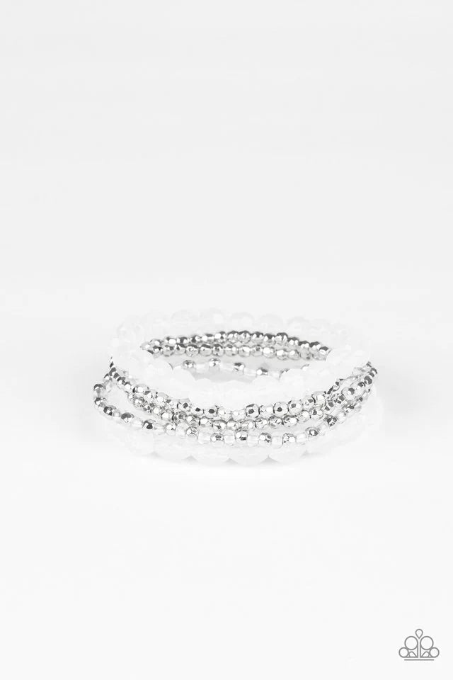 Paparazzi Bracelet ~ Sugary Sweet - White